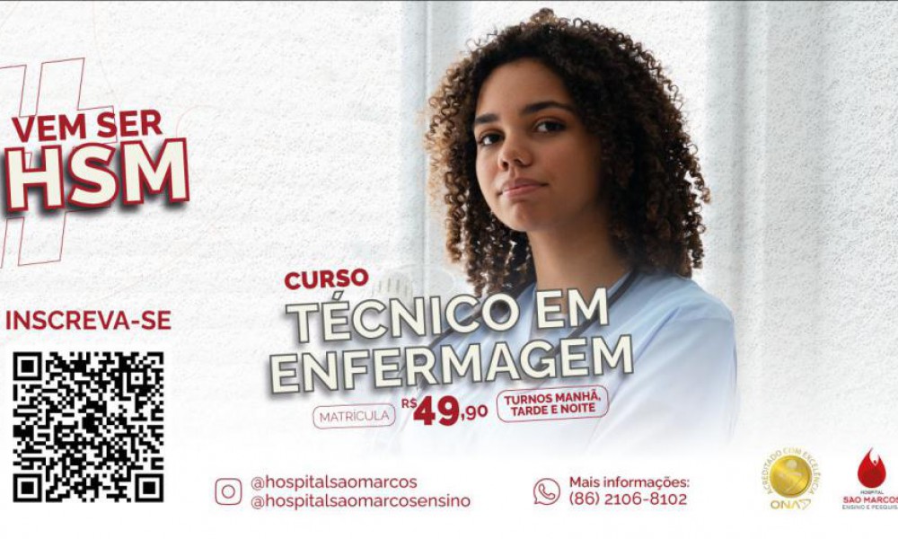 PRÉ INSCRIÇÃO - CURSO TÉCNICO EM ENFERMAGEM - TURNO MANHÃ