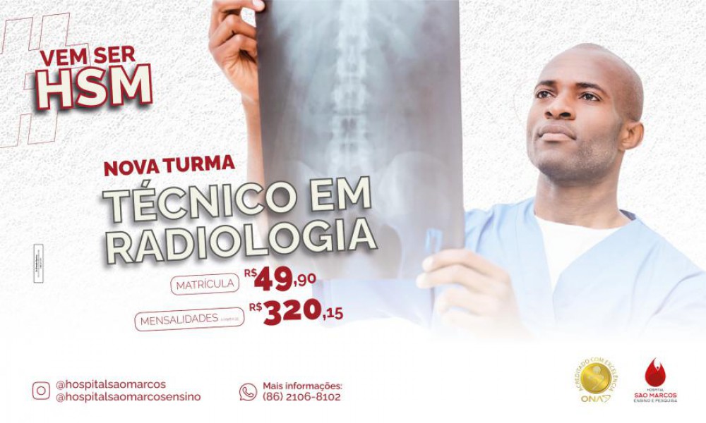 PRÉ-INSCRIÇÃO - CURSO TÉCNICO EM RADIOLOGIA